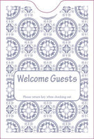 Cashier Depot "Welcome Guest" Keycard Sleeve, 2 3/8" X 3 1/2", Gray, 24lb., 500/Box - Select Office Supplies