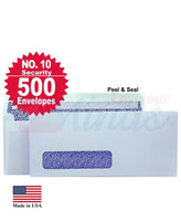 Minas Envelope #10 Business Envelope, 4 1/8" X 9 1/2", Laser/ Inkjet Compatible, Peel & Seal, Left Window, Security-Tinted, White, 500/Box - Select Office Supplies