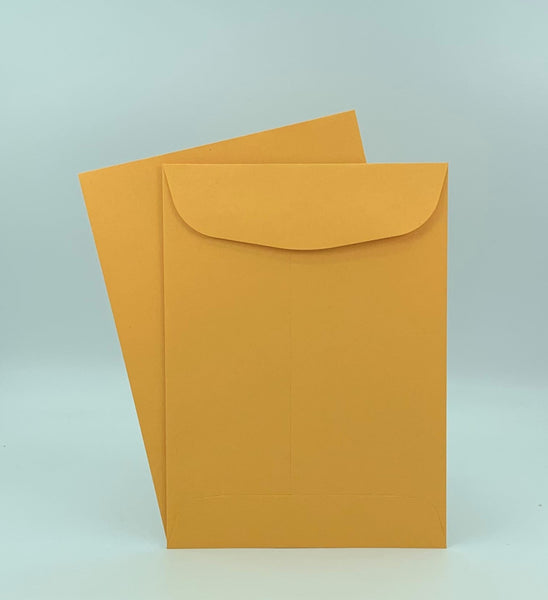 Minas Envelope 5 1/2" x 7 1/2" Catalog (Open End) Envelopes, Sturdy 24lb. Brown Kraft, Gum Flap, 150/Box - Select Office Supplies