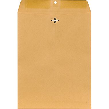 10" x 13" Clasp Catalog (Open End) Envelopes, Premium 28lb. Kraft, Gum Flap, 150/Box - Select Office Supplies