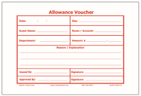 Cashier Depot Allowance Voucher, 5 1/2" x 4 1/4", Printed in Red, 500/Box - Select Office Supplies