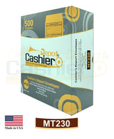 Cashier Depot MT230 Cashier's Report Envelope, 4 1/2" x 10 3/8", Premium 24lb. Kraft, Gum Flap, 500/Box - Select Office Supplies