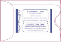 Cashier Depot "Welcome Guest" Keycard Sleeve, 2 3/8" X 3 1/2", Blue, 24lb., 500/Box - Select Office Supplies