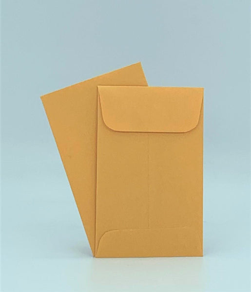Minas Envelope #1 Coin Envelopes, 2-1/4" X 3-1/2", Kraft, 24lb, Gum Flap, 500/Box - Select Office Supplies