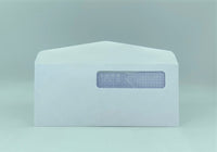 Minas Envelope #10 Business Envelope (Postage Meter/Reverse Flap Window) Upper Right-Hand Window, Security, White 24lb., Gum Flap, 500/Box - Select Office Supplies