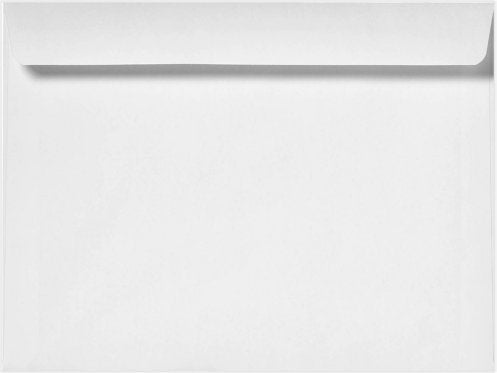 Minas Envelope 10" x 13" Booklet Envelopes, Premium 28lb. White, Gum Flap, 100/Box - Select Office Supplies