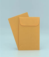 Minas Envelope #3 Coin Envelopes, 2-1/2" X 4-1/4", Kraft, 24lb, Gum Flap, 500/Box - Select Office Supplies