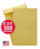 Minas Envelope 6" x 9" Catalog (Open End) Envelopes, Premium 24lb. Kraft, Gum Flap, 500/Box - Select Office Supplies