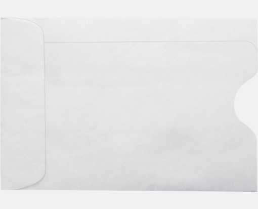 Minas Envelope Keycard Holder / Credit Card Protector / Gift Card Sleeve, 2-3/8" x 3-1/2", White 500/Box - Select Office Supplies