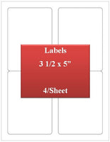 UL Labels, Laser/Inkjet, Premium White, Very Strong Adhesive (3 1/2 x 5) 250 Sheets (1000 Labels) - Select Office Supplies